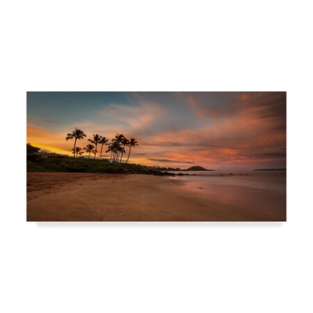 Trademark Fine Art Pierre Leclerc 'Maui Island Sunrise' Canvas Art, 12x24 PL00387-C1224GG